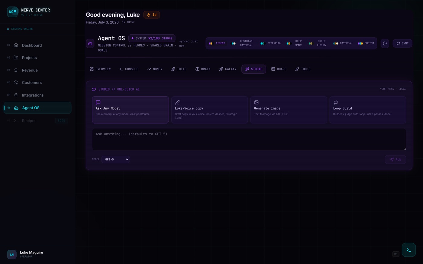 Agent OS Studio tab